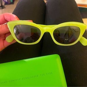 Fashion Brand Company Cat Eye Sunglasses Penelope Gazin lime green